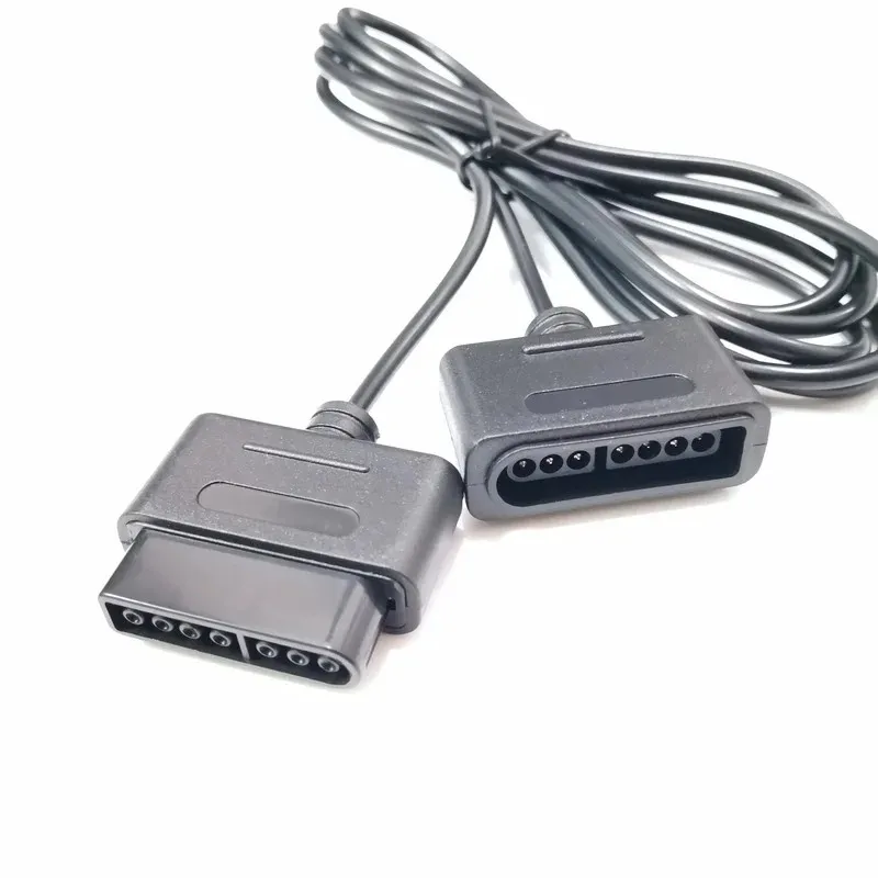 Cordons de câbles d'extension de contrôleur de 1,8 m SFC pour Sony PS1 / PS2 Slim Line Dance Pad Wheel Gun Extension Câble pour SNES Super Cable