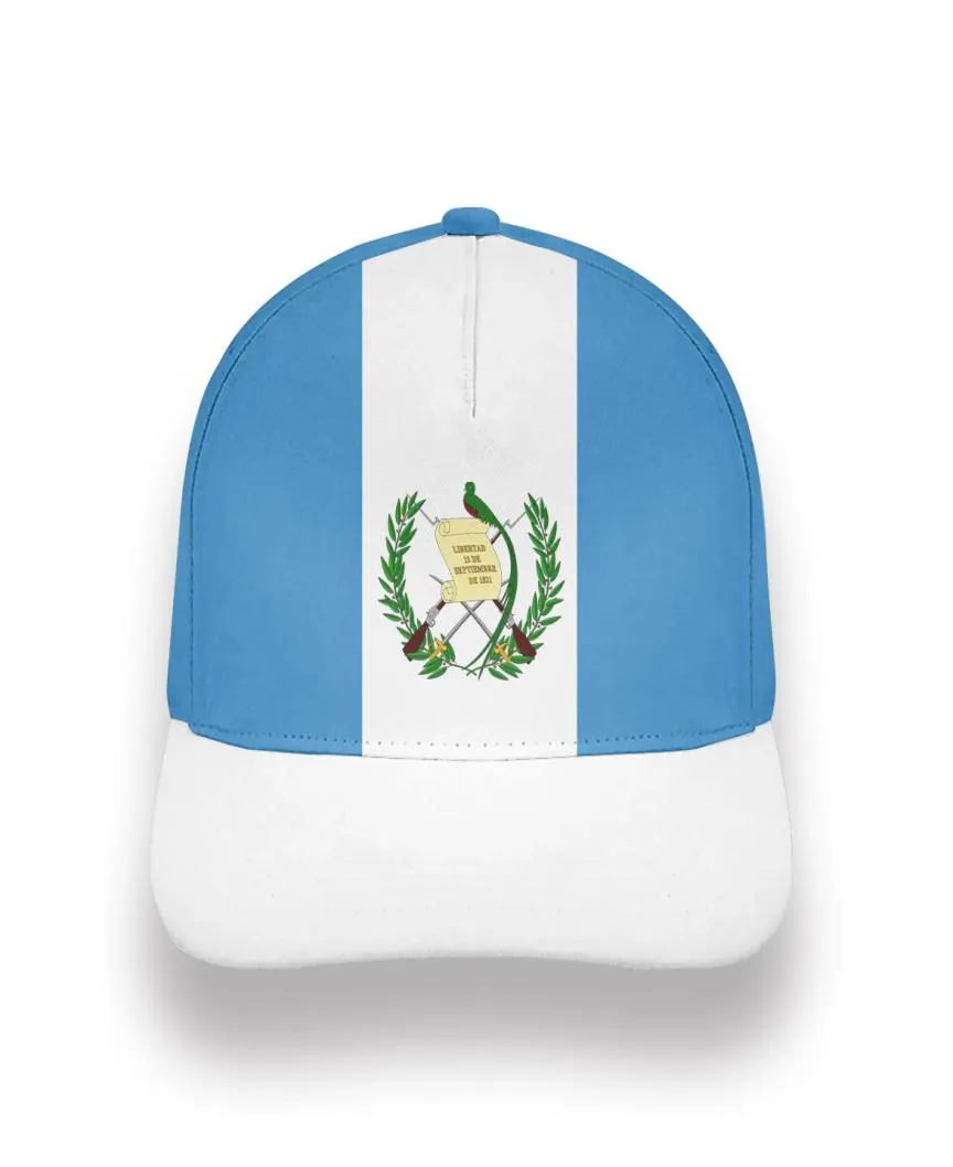 Guatemala Male Hat Diy Nom Custom Numéro GTM CAP Nation Flag Country Guatemalan Collège espagnol Print PO Baseball Caps1594942