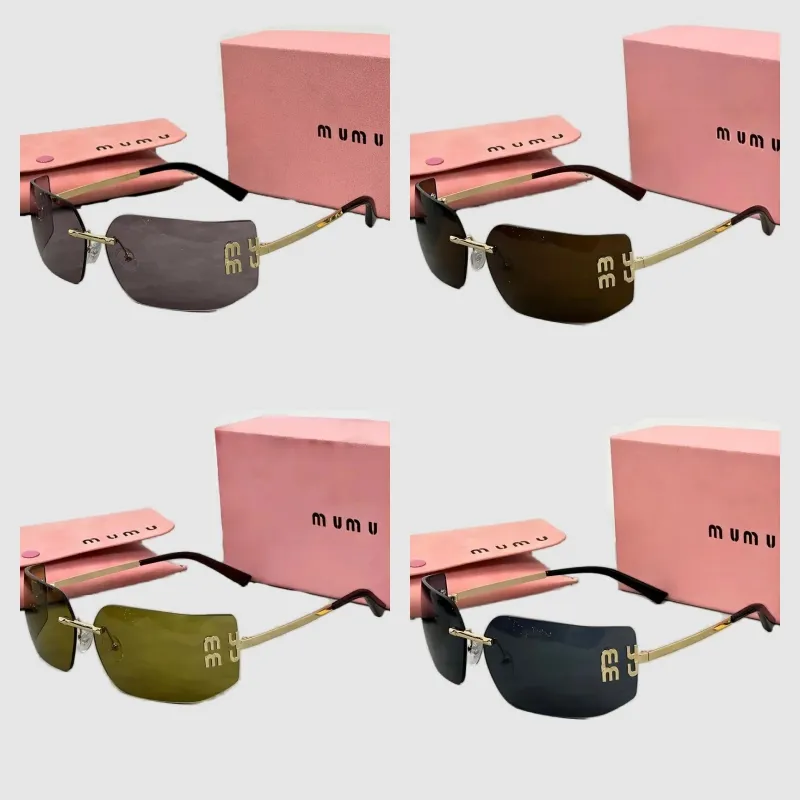 Designer occhiali da sole Occhiali da sole da sole da donna Womens Runway Lunette senza cornice de soleil Homme UV 400 Beach Wholesale Summer Sun Glasses HG152 H4