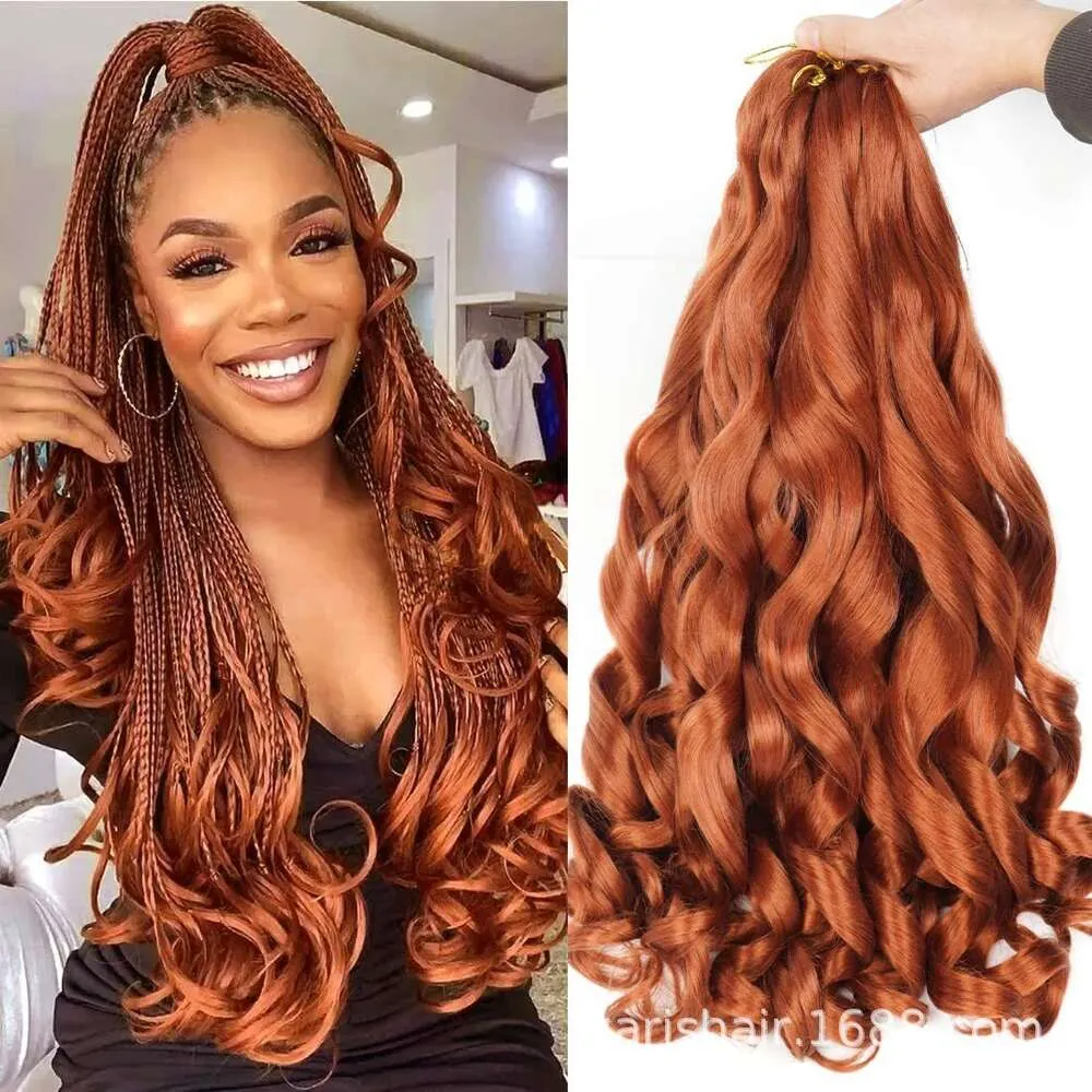 human curly wigs Loose wave braided wig French Curl Crochet Hair crochet hair