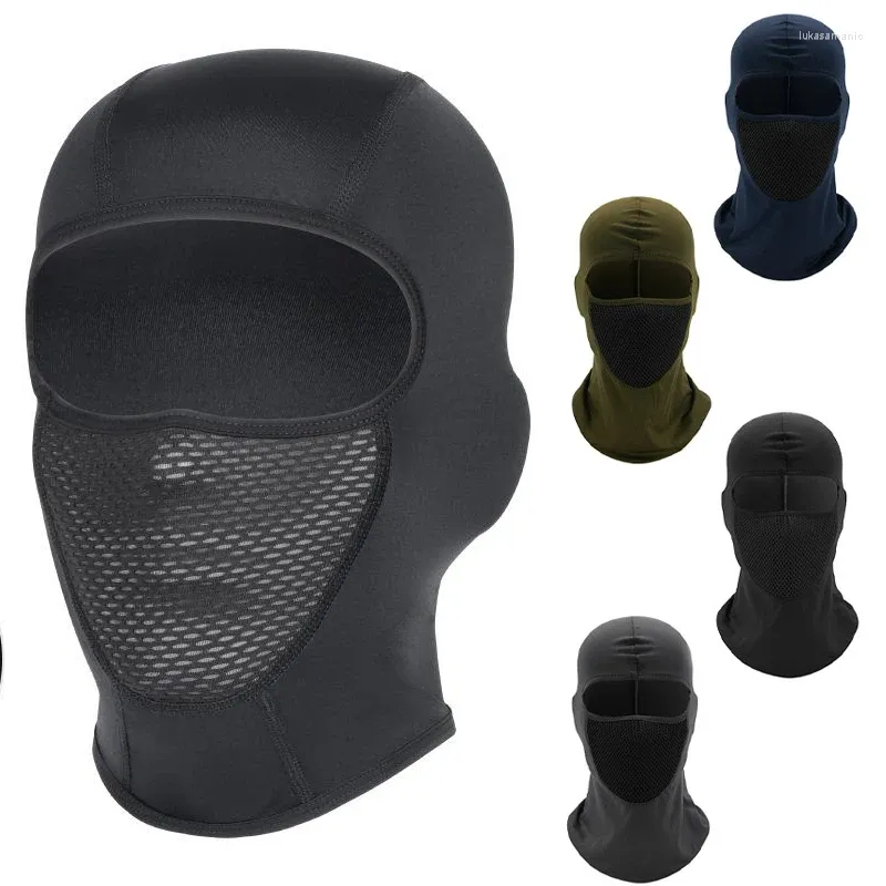 Bérets Summer Men Balaclava Chapeau extérieur Masque complet Masque Capling Bicycle de vélo masculin Motorcycle de randon