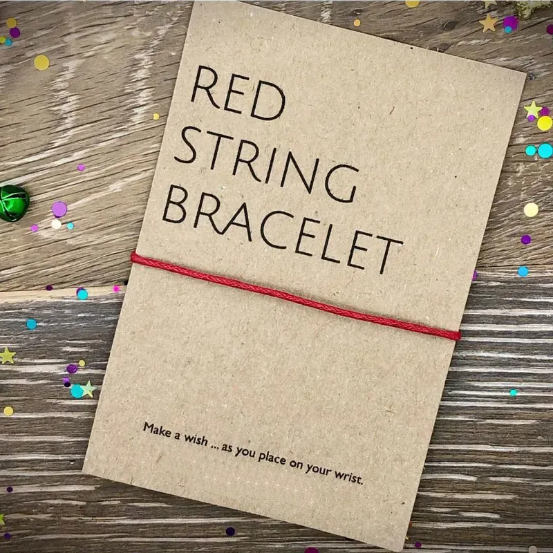 Strängar gör ett önskat rött strängarmband Lucky Red String of Fate Par Armband Set Women Men Par Armband för Lucky Jewelry Gift