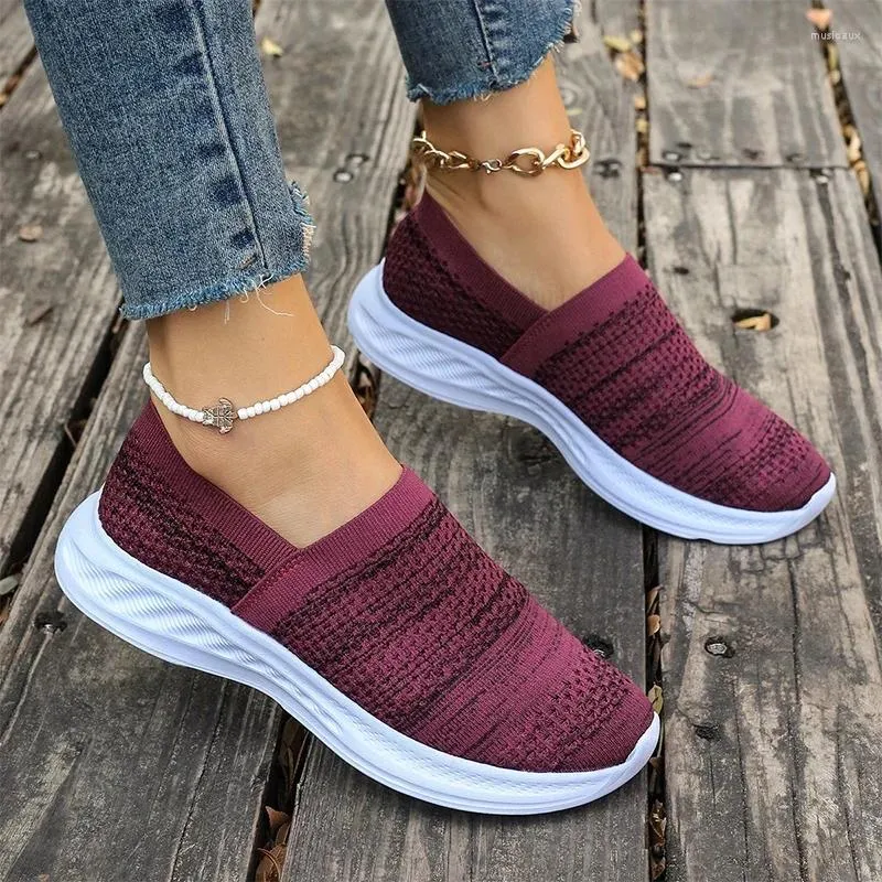 Scarpe casual mesh women sneakers piattaforma piatta stampa sport moafer casual estate 2024 walking running da viaggio zapatos mujer