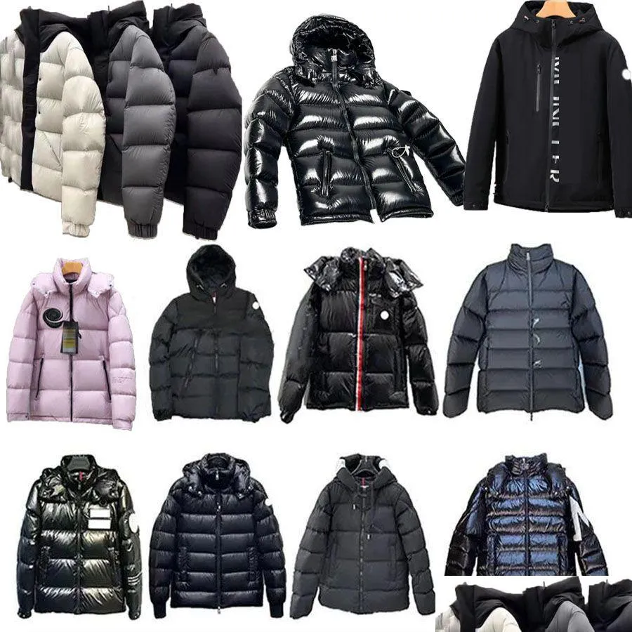 Mens Down Parkas Designer Jackets Embroidered Badge Womens Hooded Outerwear Winter Warm Puffer Jacket Clothing Drop Delivery Apparel C Dhtwy