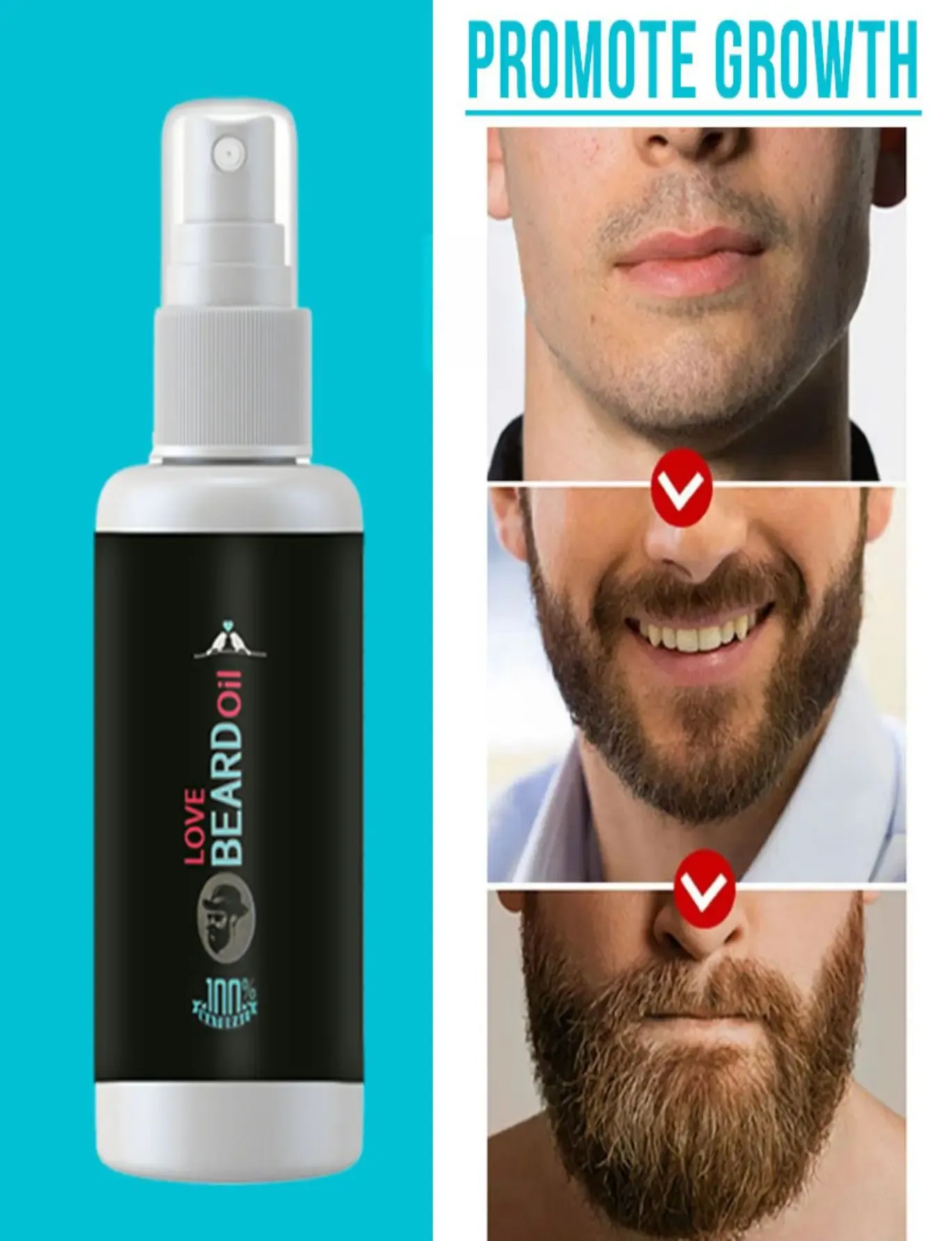 Shampoocondizionatore Nuovo maschio Care della barba Crescita della barba nutriente Care della barba delicata barba a siero Serum Soluzione di crescita grezza di barba