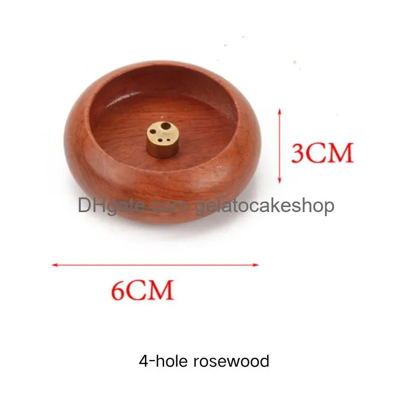 Other Home Garden Mini Round Wooden Incense Stick Buddhist Articles Bowl Type Holder