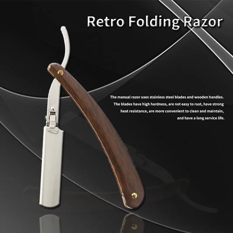 Blades Private Custom Logo Cut Throat Razor Shave Barber Blades Straight Razor Metal Razor Shaving Knife