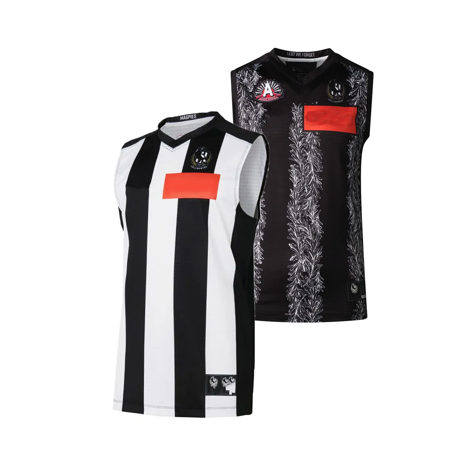 Rugby Collingwood Magpies 2021 Mens Home/Anzac Guernsey Rugby Jersey S3XL