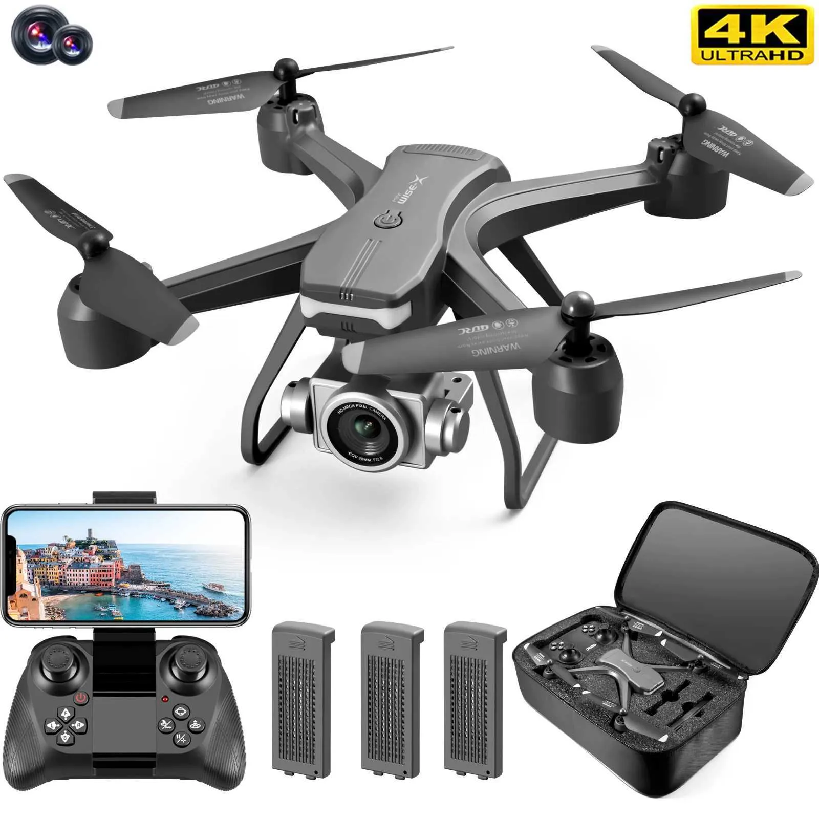 طائرة Electric/RC V14 Drone 4K Profession HD Hid Angle Camera 1080p WiFi FPV Drone Hight Dual Camera Hight Keep Drones Camera Camera Toys T240422