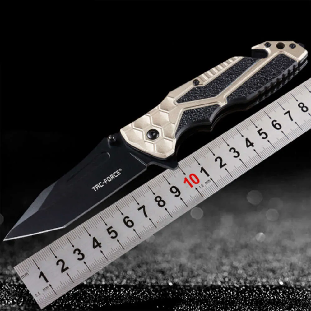 Multifunctional Stainless Steel Tactical Folding Knife with Opener Belt Cutter Glass Breaker Bushcraft Survival Camping Knives