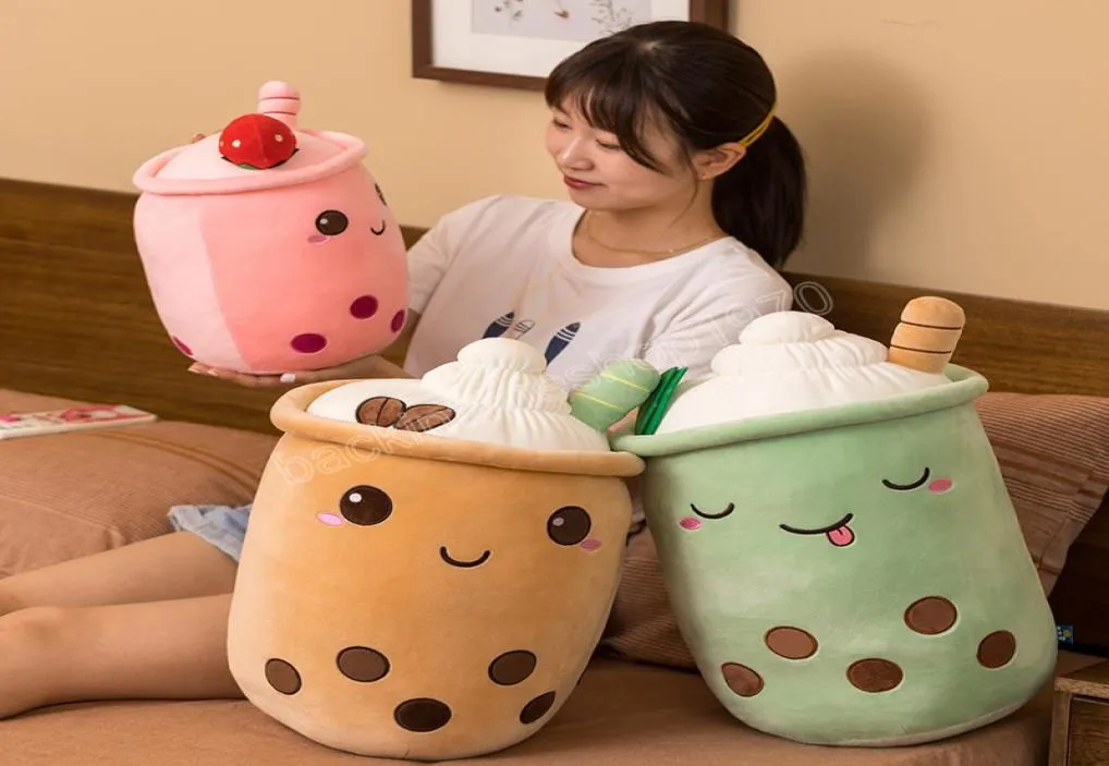 2335cm Kawaii Plushies Bubble Tea Plush Kawaii Toys Kawaii Plush Kudde Real Life fylld mjuk bakkudde barn födelsedagspresent1336296