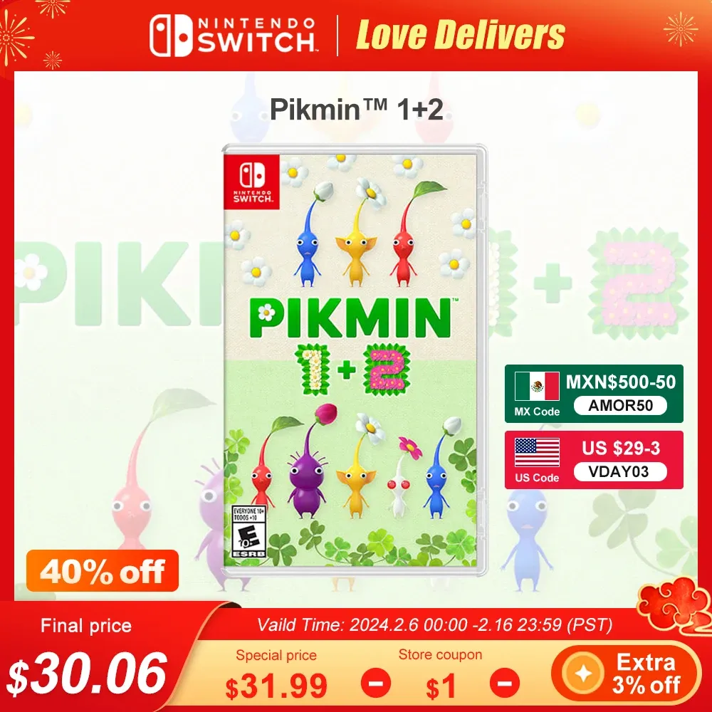 Deals Pikmin 1+2 Nintendo Switch Game Deals 100% Original Physical Game Card Action Genre Support 1 Player for Switch Game Console