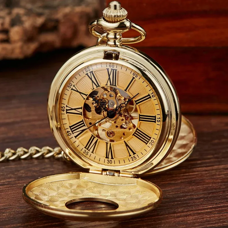 Retro Double-Sided Open Case Mechanical Men's...