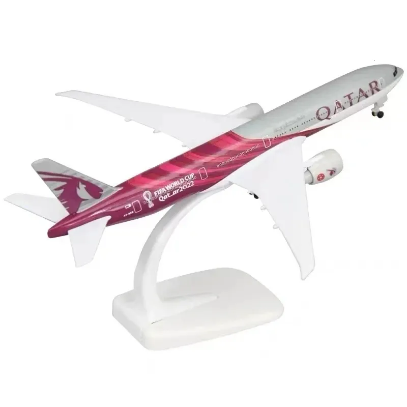 20 cm Alloy Metal Air Qatar Airways Boeing 777 B777 Airplane Model Diecast Air Plan Model Aircraft Wheels Landing Gears Diecast 240417