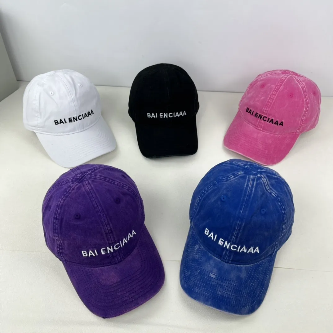 Fashion design embroidery letters washed fabric baseball cap men and women sunshade breathable hat