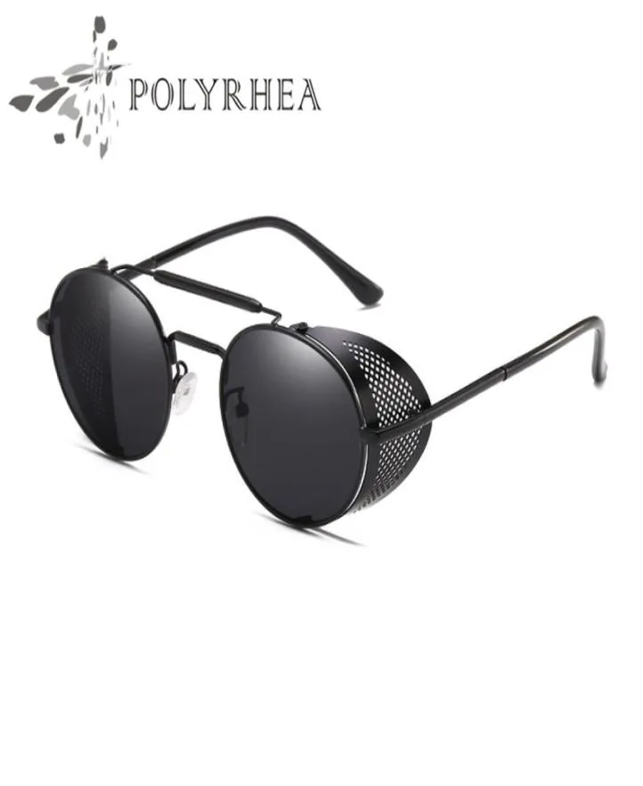 2021 Gafas de sol redondas de alta calidad Mirador retro vintage Glases solares dorados y mujeres negras con Box7157931