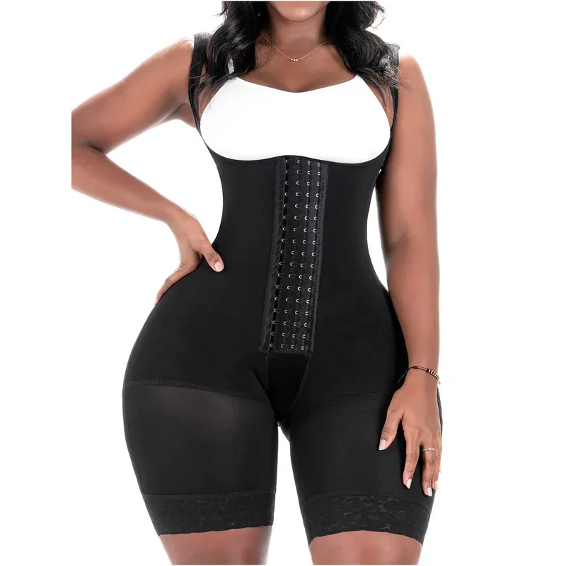 Long Trouser Slimming Corset for Women High Waist Shaper Panties Postpartum Girdle Original Colombian Girdles Body Shaper Woman 240415