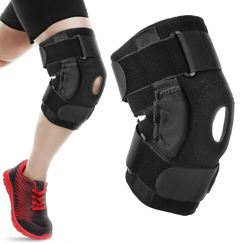 Pads Neopreen verstelbare gym knie pad voor knieondersteuning brace compressie knipad gewricht artritis dubbele scharnierende open patella stabilisator