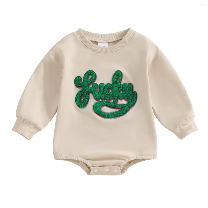 Vêtements Ensembles Pudcoco Born Baby Rompers Long Manche Long Crew Couge Letters Fall Jumps Contanies pour filles garçons 0-18m