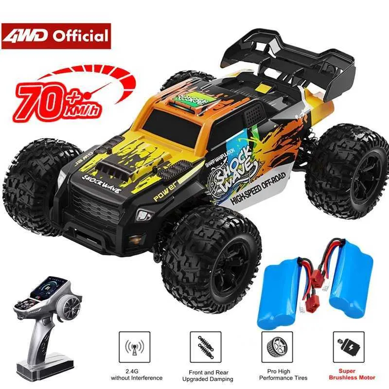 Electric/RC Car 4WD Super Brushless RC Car 50 or 70KM/H Fast High Speed Waterproof Remote Control Off Road Monster 4x4 Truck Toy for Adults Kids T240422