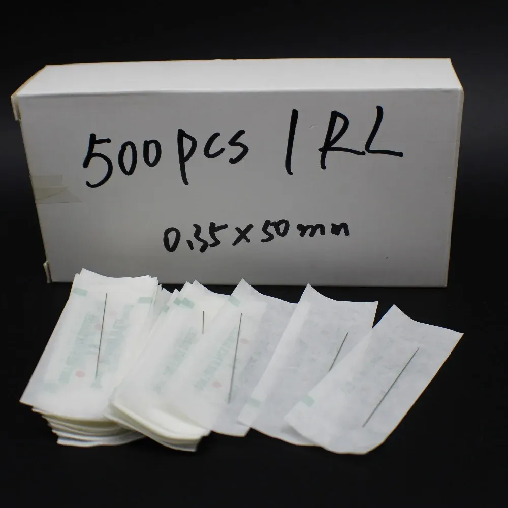 Maschinen 500pcs 1RL Traditionelle Augenbrauen -Tattoo -Nadel 0,35 x 50 mm permanente Make -up -Nadeln für Lippenverzüge und Körpertattoo -Designmaschine