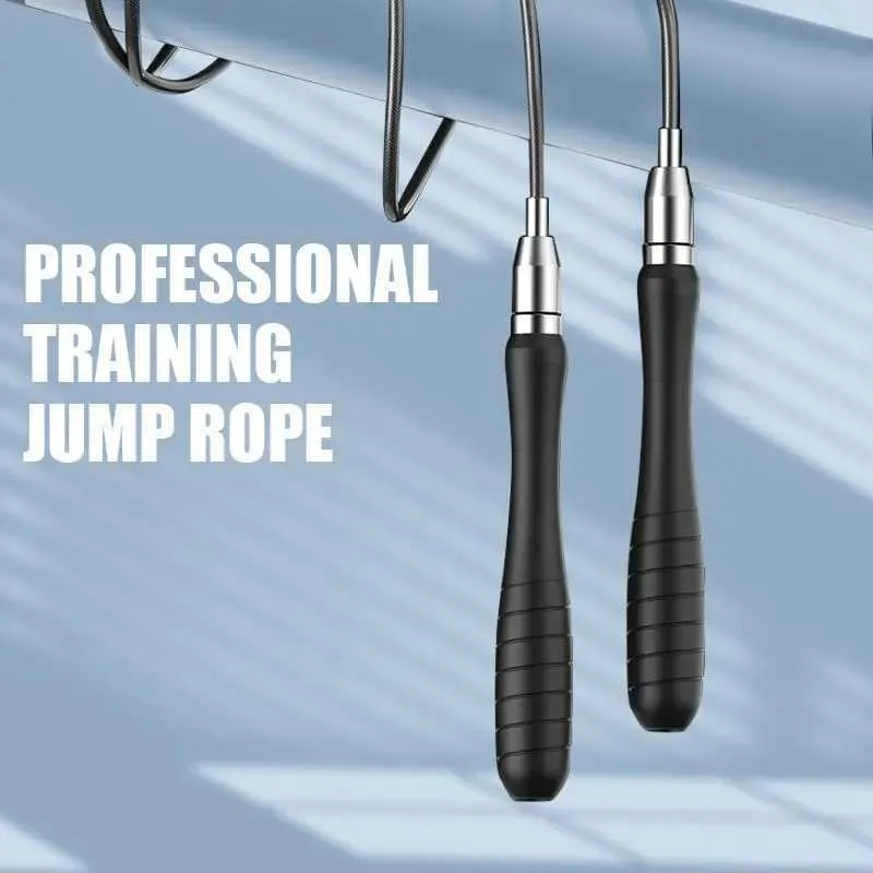 Jump Ropes Adjustable self-locking jump rope suitable for men and womens fitness sports racing and steel wire bearing competitions Y240423