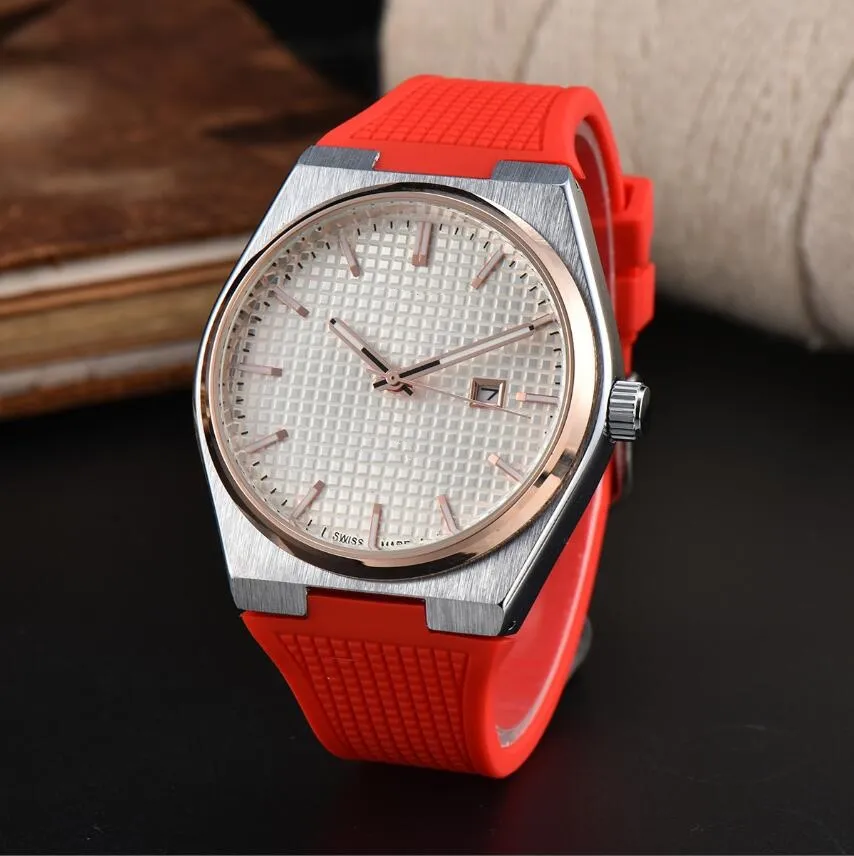 Модные бренды. Начаты на наручные часы мужские женские часы Classics 1853 PRX Quartz Watch Luxury Modern Man Lady Watch Watch Watches Watches Montres Rubber Strap Bracelets
