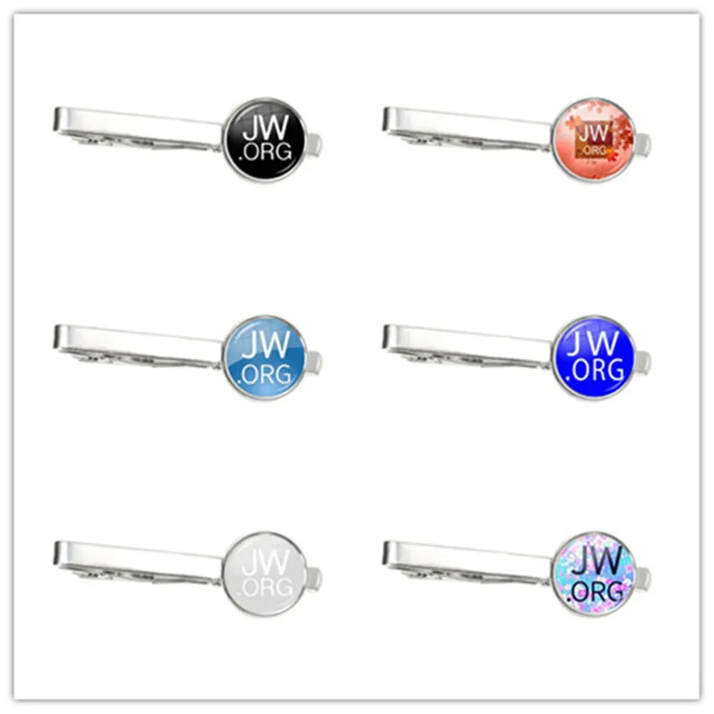 Clips Hot verkopen Gepersonaliseerde stoom punk Jehovah's Getuige Tie Clip JW.org Clip Glass Dome Handgemaakte sieraden