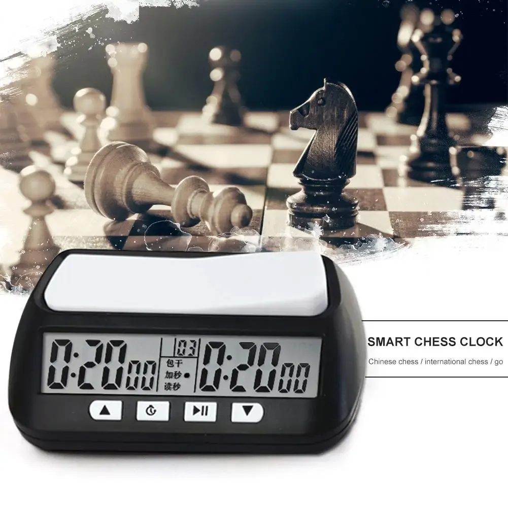 Horloges Chess Clock Bonus Competition Hour Metter Board Game Stopchatch Count Up Down Timer Compact Digital Watch Chess Clock Digital