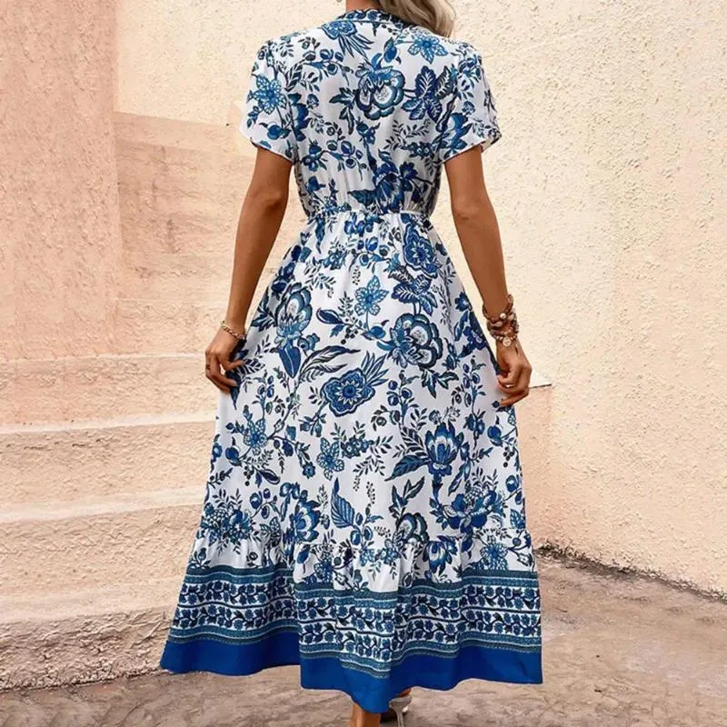 ankle length casual dresses Short Sleeves Princess Ankle-length Summer Homecoming Dresses