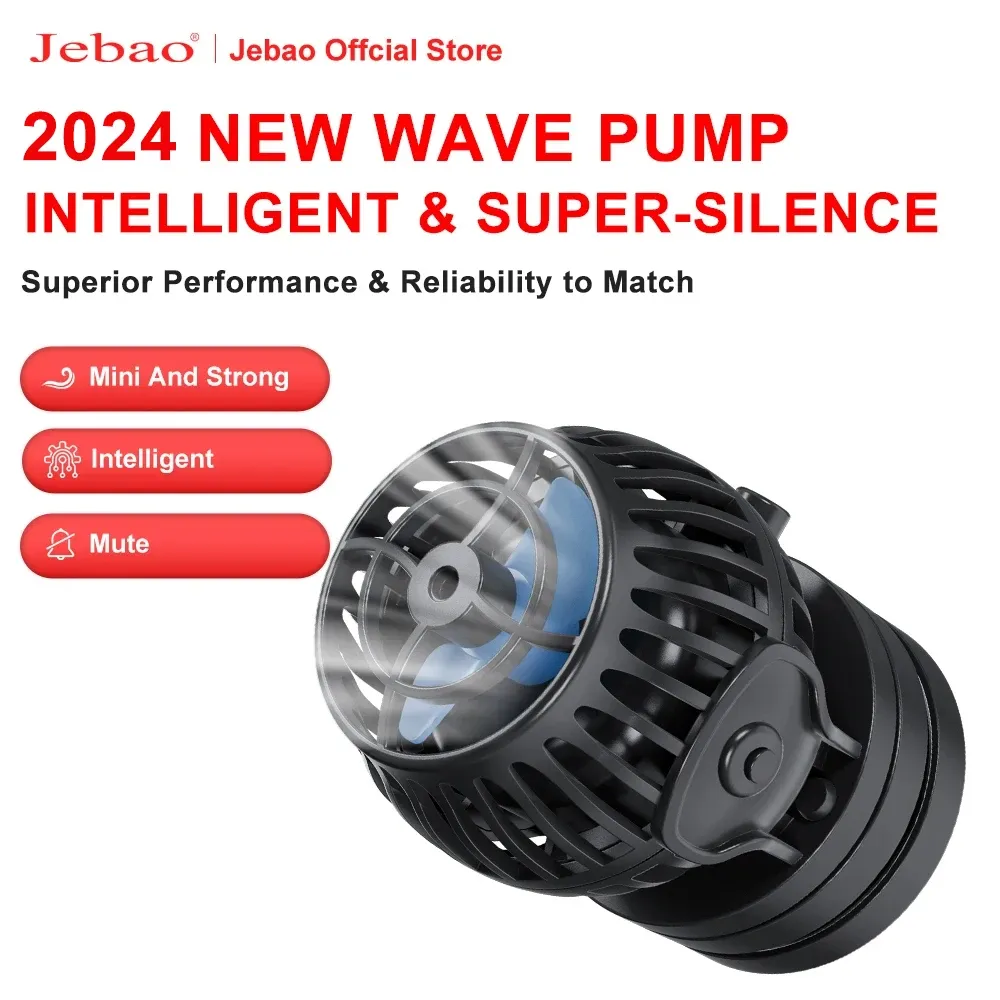 Akcesoria Jebao jecod Nowy EOW Aquarium Wave Maker Water Pomp Pomp Filter 12 V 24 V Fontanna Pump Tank WiFi Ultra ciche częstotliwość inteligentna pompa