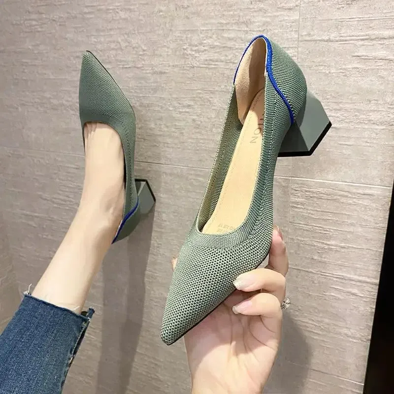 Casual Shoes Pointed Toe Mesh Breathable Wedge For Women Slip On Woman Footwear Spring Light Offers A Korean Autumn 39 H