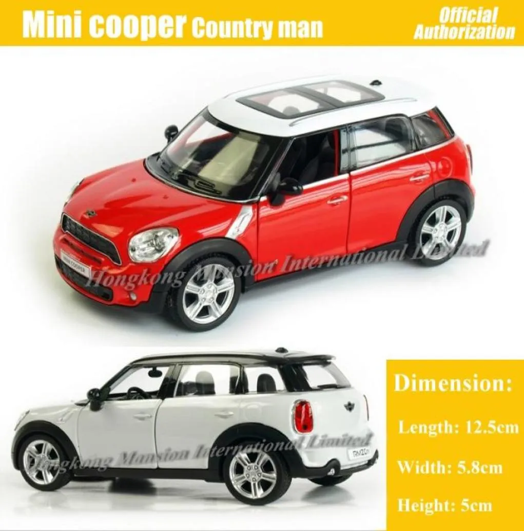 136 Scale Diecast Alloy Metal Car Model For MINI Cooper S Countryman Collection Model Pull Back Toys Car RedWhiteBlackBlue4449768