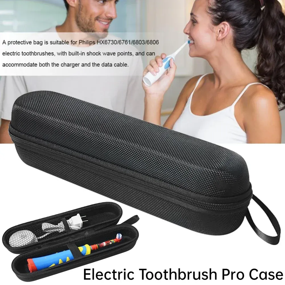 Heads Electric Tooth Brush Pro Case Portable Hard Case With Mesh Pocket Storage Box Hållbar för ORALB/ORALB PRO SMARTSERIES/IO -serien