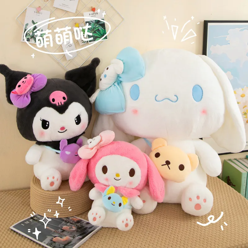 Kuromi My Melody Cannamoroll Dolls di peluche kawaii cuscino di pussale morbido anime figura decorazioni cartoni animati per bambini doni di giocattoli per bambini