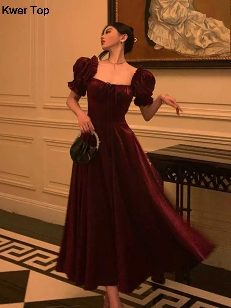 Ele Rantic French Vintage Puff Sleeve A Line Dress ... From Jichang_store1,  $18.15 In Bulk | DHgate.Com