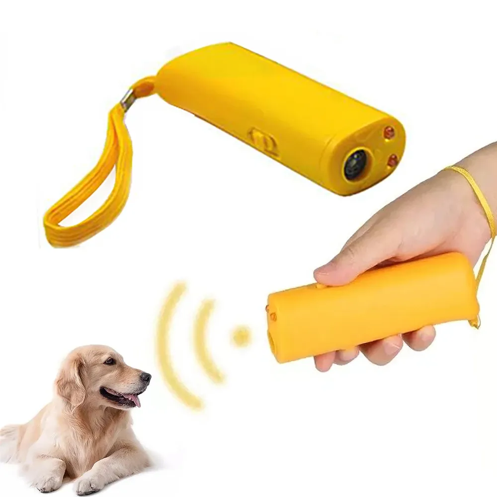 Repellents Pet Dog Repeller Anti Barking Stop Bark Training Device Trainer LED Ultrasonic 3 In 1 High Quality Ultrasonic Dog Trainer