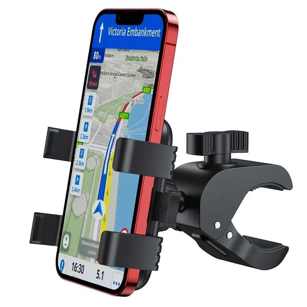 Cell Phone Mounts Holders Moto Bike Phone Mount - 360 Rotating Cell Phone Holder for Bicycle Handlebar for iPhone 12 11 X 8 8S Pro Max Plus Android Y240423