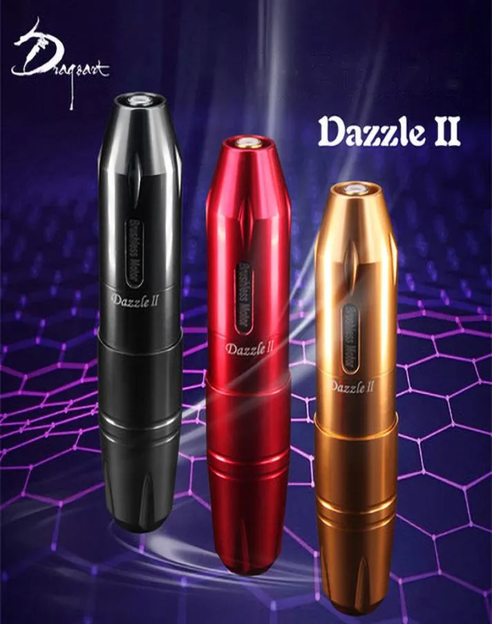Dragon Artist Tattoo Power Supply Colorful II Generation Pen Secant Line Fogging Integrated Motor Machine Black Red Gold3943084