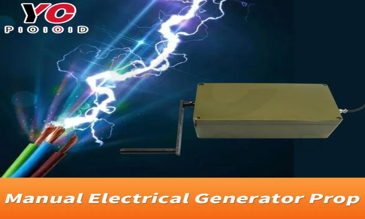 Yopood Manual Electrical Generator Generator Continuez-vous faire tourner la poignée du générateur pour éclairer l'ampoule ou ouvrir l'alimentation de verrouillage électrique6572844
