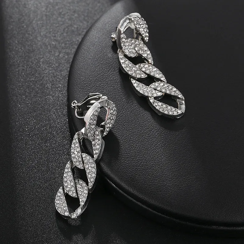 Boucles d'oreilles luxe brillant aaaa ramiage chaîne de câble de câblo