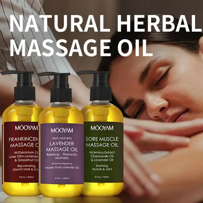 Massage kroppsolja aromaterapi lavendel essens olja reparation hud ansikts kropp spa fuktgivande växt oljecellulit massage olja