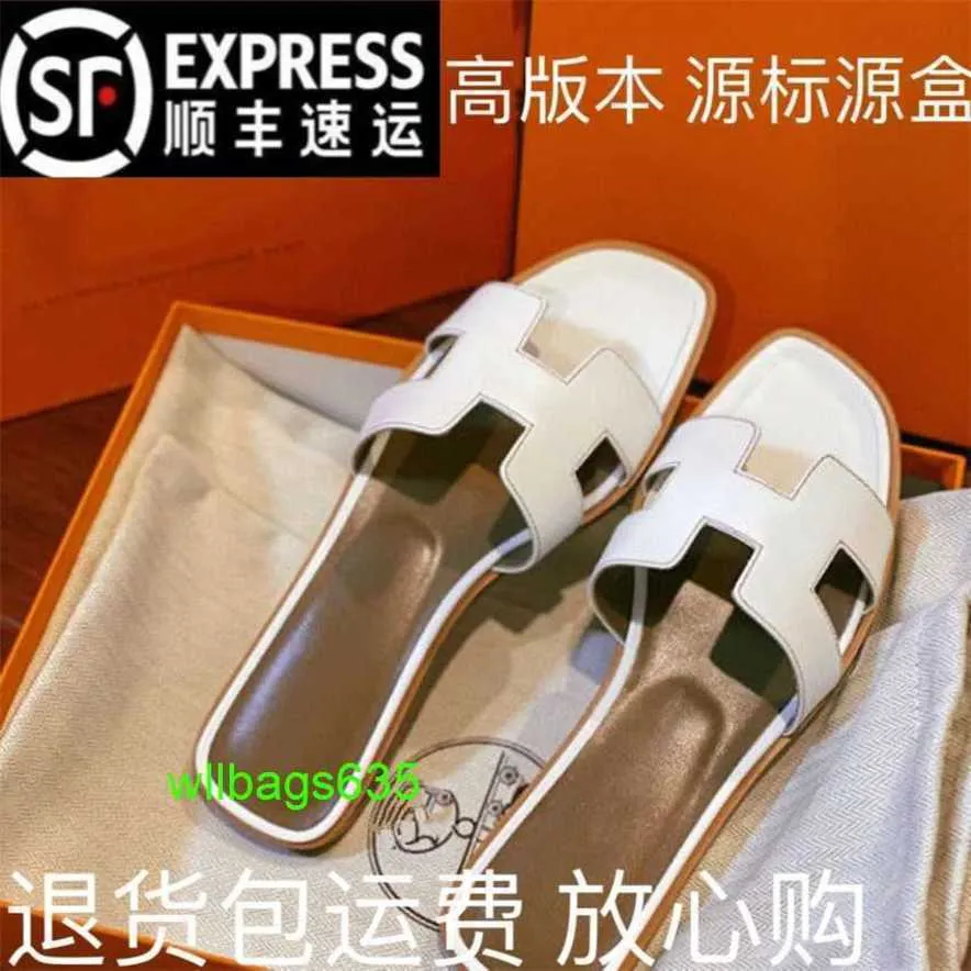 Oran Sandals Womens Slippers en cuir portant pour les femmes New Fairy Dames en 2024 à l'extérieur Polyleatil AVOIR LOGO HLNG P0B9