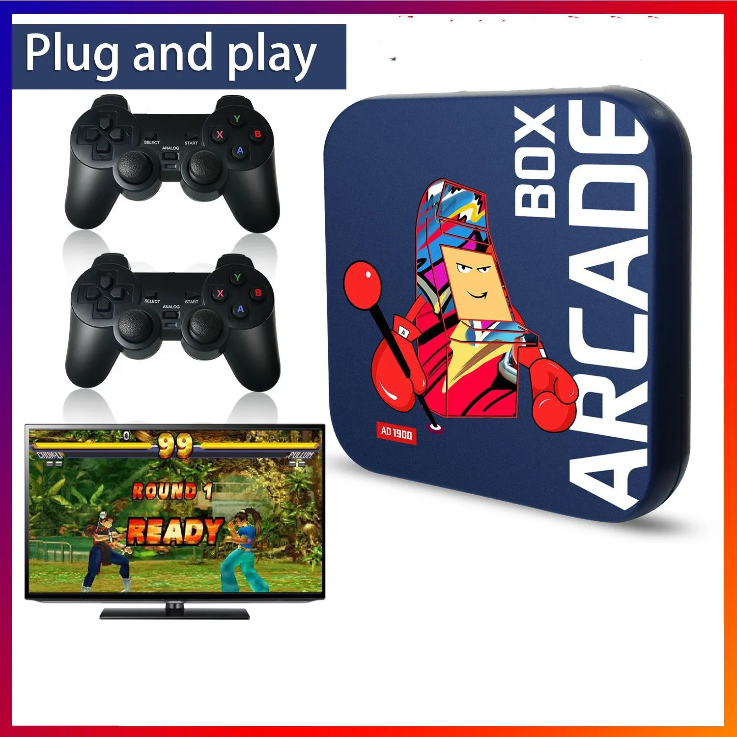 Konsolen Arcade Box Video Game Console für PS1/DC/N64 Retro -Spiel Superkonsole Videospiel Konsole 4K HD TV -Spielbox Emulator 33000+ Spiele