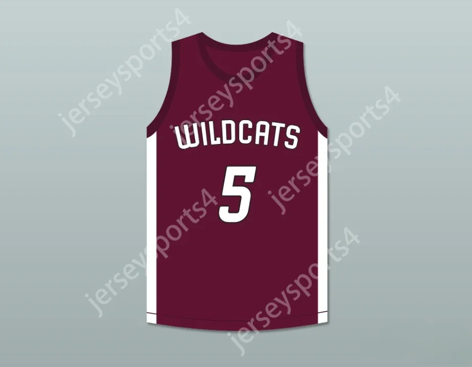 Custom elk naamnummer Heren Jeugd/Kids Patrick Mahomes 5 Whitehouse High School Wildcats Maroon Basketball Jersey 1 Top gestikte S-6XL