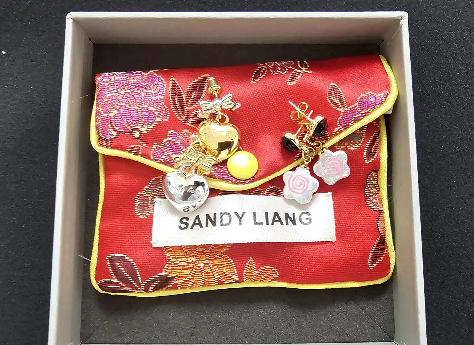 Sandy Liang Mixed Metals Ballerina Reindeer Earrings 241122 Sandy Liang Mixed Metals Ballerina Reindeer Earrings 241122