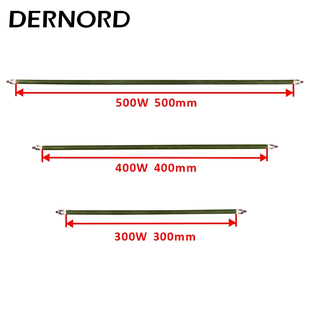 Parçalar 220V Elektrik Fırını Düz ​​Tübüler Isıtma Elemanı 110V 8mm Hava Yedek Direnç Esnek Isıtıcı 300W 400W 500W Dernord