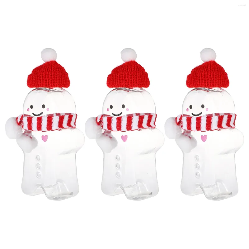 Storage Bottles Gingerbread House Mug Christmas Drink Bottle Mini Juice Portable Beverage