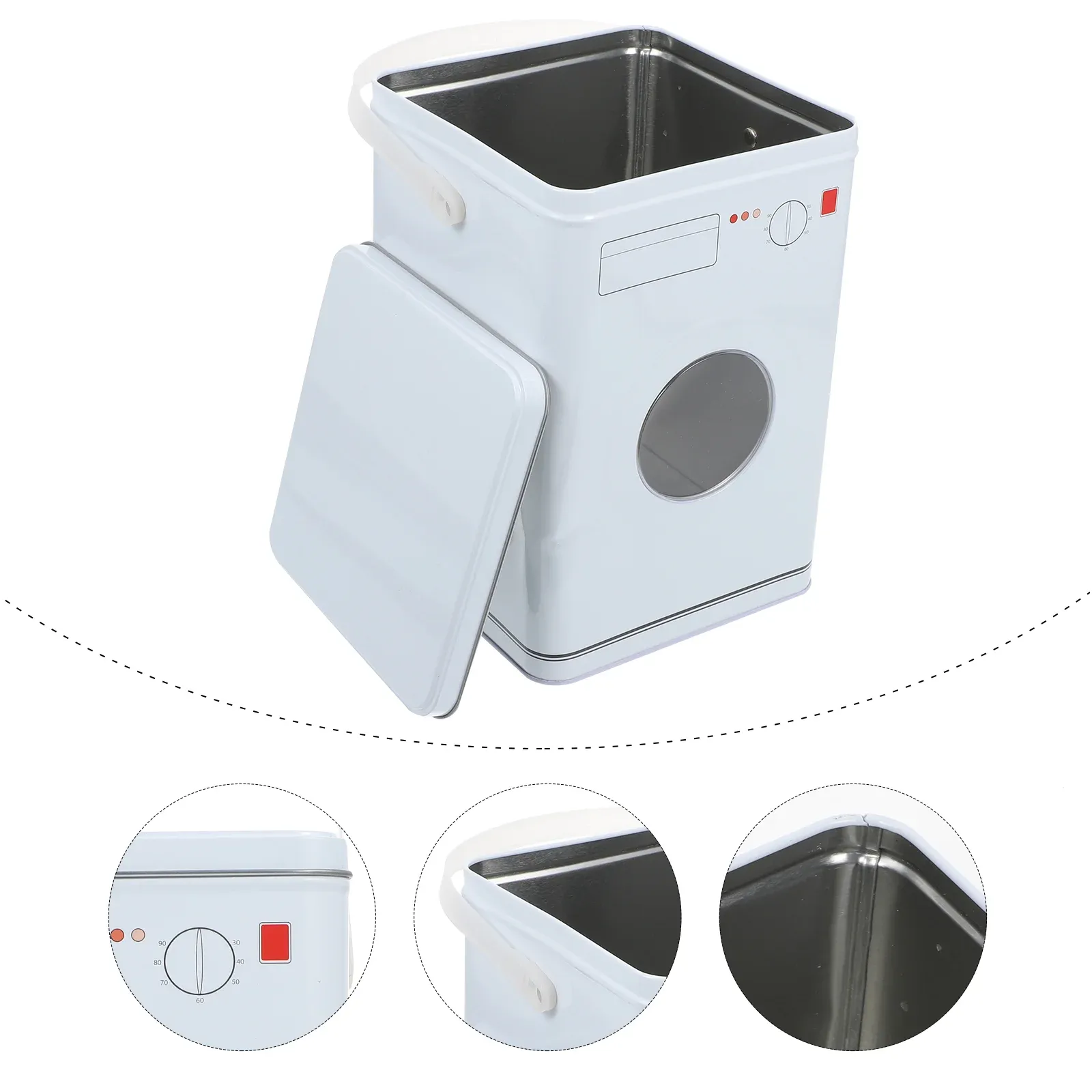 Bins Snack Packaging Box Storage Container Dog Treat Containers Laundry Detergent Powder Beads Canister Tinplate Washing Machine