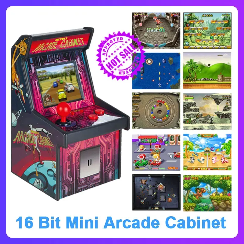 Giocatori console da videogioco da 16 bit console da 2,5 pollici console di gioco portatile integrata in 220 giochi classici retrò per bambini